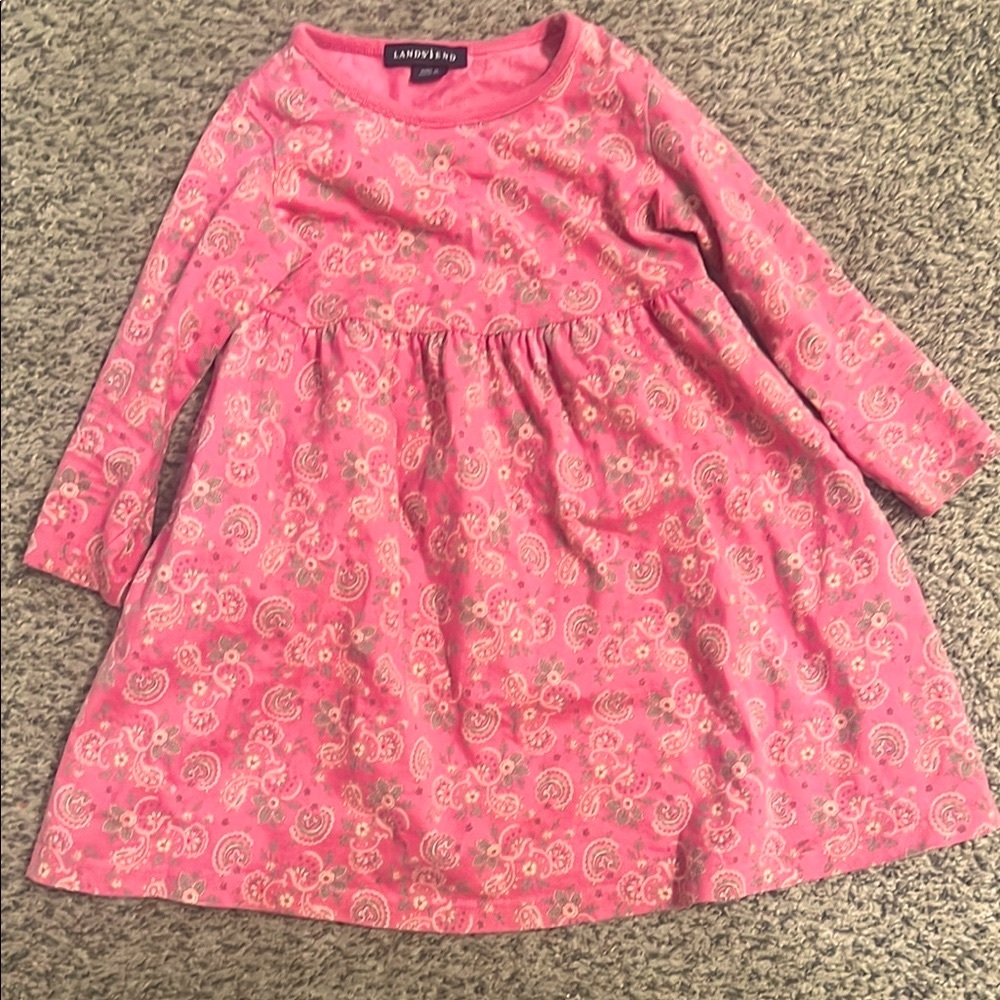 ❤️FREE with purchase-Lands' End Pink Ruffled Empire Dress